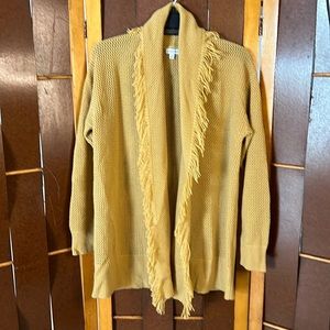 Johnny Was wool cashmere fringe sweater.